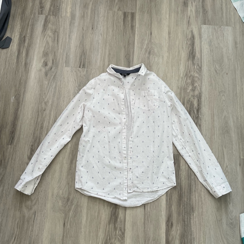 Boys printed button down shirt